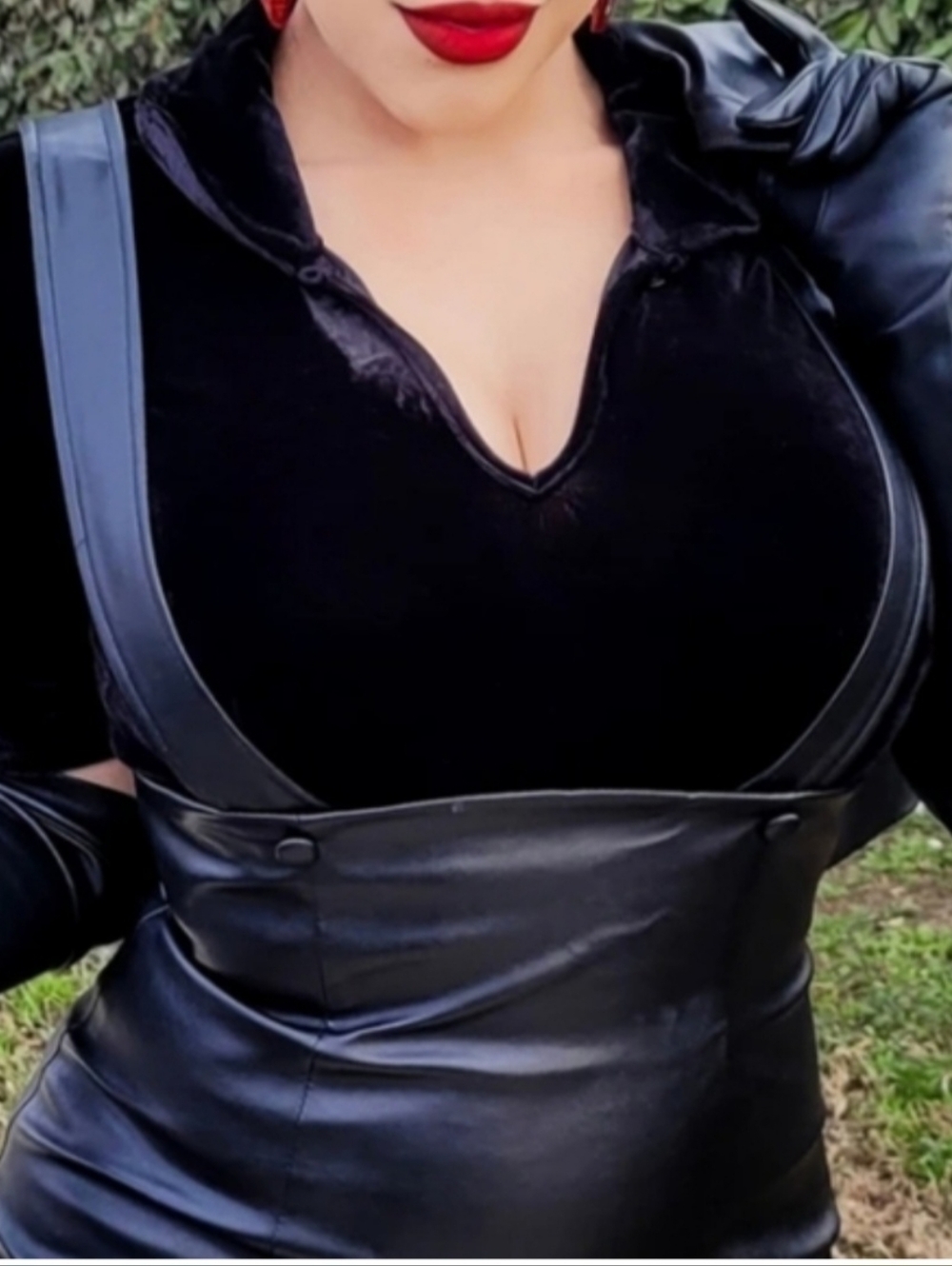 Tatyana Vintage All Aboard Black Velvet 1/2-3/4 Sleeve Keynote Pinup Top 2X